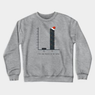 Christmas Carol Bar Graph - Fun Math Crewneck Sweatshirt